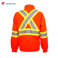 Custom fleece OEM Design Safety Fitness hi vis seguridad con capucha unisex chaqueta de cáscara suave de seguridad